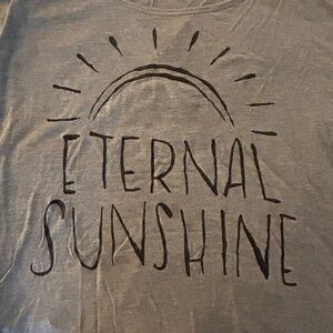 Old Navy Eternal Sunshine Graphic Tee Grey Relaxed Scoop Neck Medium